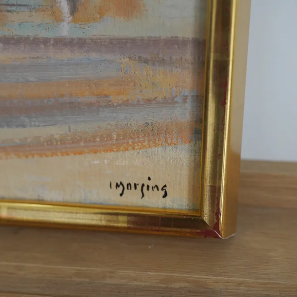 IVAR MORSING (イーヴァル・モールシン) | Ute pa piren | Oil painting 油絵 北欧 スウェーデン ミッドセンチュリー MDC