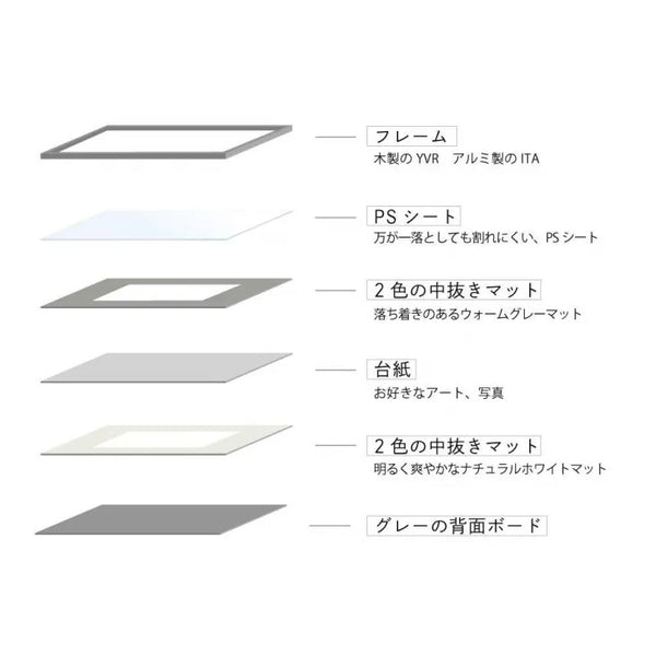 NS | ITA 02 (gray) | A2 フレーム ポスターフレーム フォトフレーム 額縁 ナチュラル おしゃれ インテリア