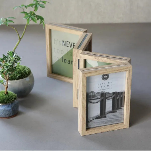 NS | LINKING FRAME (teak/ash) | フレーム フォトフレーム L版 額縁 木製 ナチュラル おしゃれ インテリア