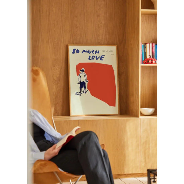 PAPER COLLECTIVE | SO MUCH LOVE - SKATEBOARD (All The Way To Paris) | 30x40cm アートプリント/アートポスター 北欧