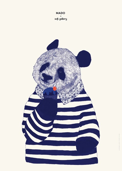 PAPER COLLECTIVE / MADO | CONEY | アートプリント/アートポスター 北欧 パンダ ぱんだ かわいい