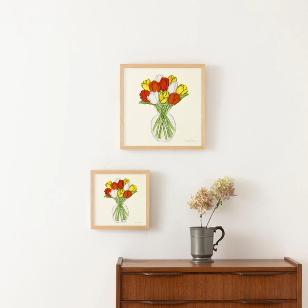 a good view | チューリップ (ivory) | 北欧 アートポスター おしゃれ リビング 米津祐介