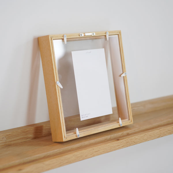 A.P.J. | クリアボックスフレーム 正方形サイズ 20角 30角 (ナチュラル/オーク/ホワイト) | 木製額縁
