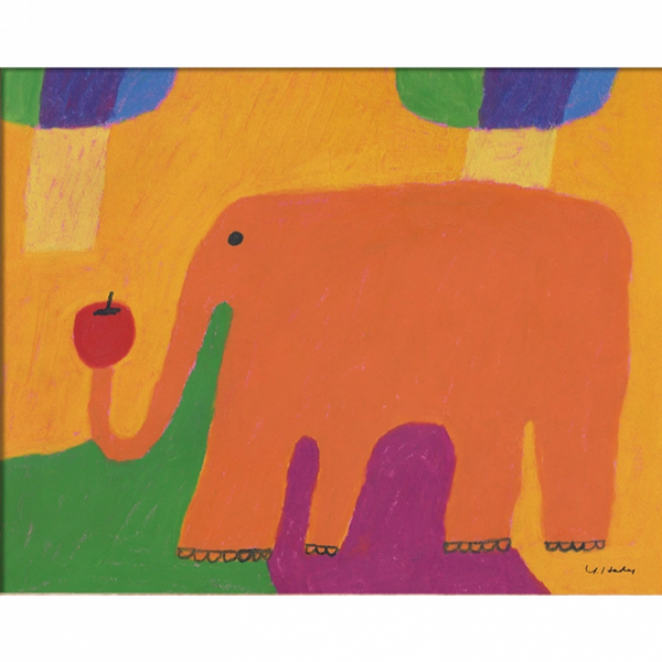 FINE LITTLE DAY | ORANGE ELEPHANT | アートプリント/ポスター (30x40cm) 北欧 インテリア デザイン リビング 波田佳子