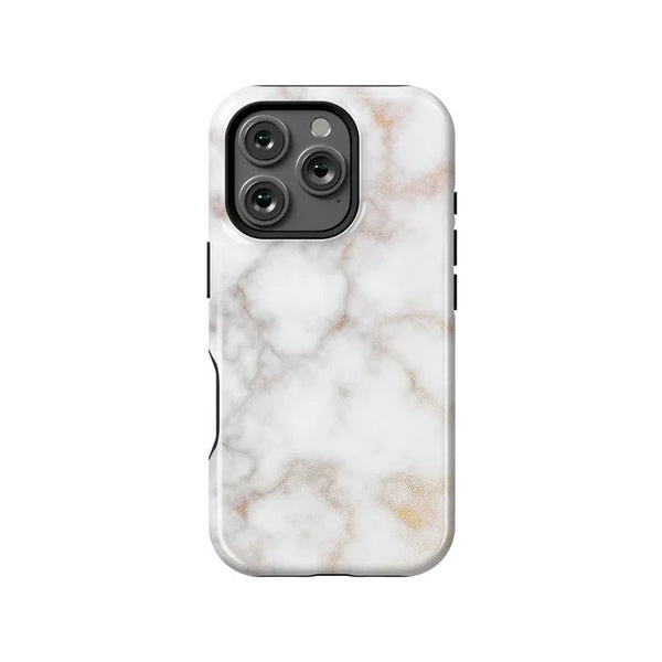 SUGARLOAF GRAPHICS | WHITE GOLD MARBLE | MagSafe iPhoneケース (iPhone 16/16 pro/16 pro max/15)