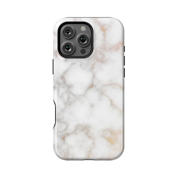 SUGARLOAF GRAPHICS | WHITE GOLD MARBLE | MagSafe iPhoneケース (iPhone 16/16 pro/16 pro max/15)