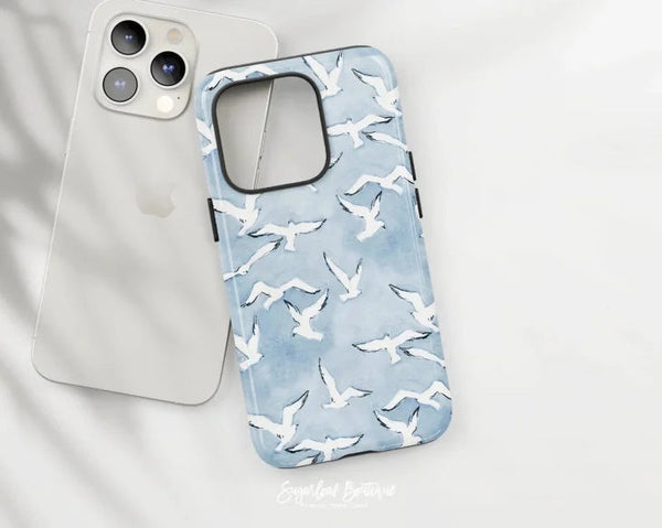 SUGARLOAF GRAPHICS | BLUE SEAGULL | MagSafe iPhoneケース (iPhone 16/16 pro/16 pro max/15)