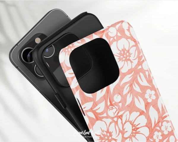 SUGARLOAF GRAPHICS | PEACH PINK OMBRE FLORAL | MagSafe iPhoneケース (iPhone 16/16 pro/16 pro max/15)