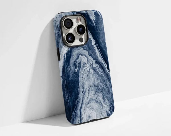 SUGARLOAF GRAPHICS | DARK BLUE MARBLE | MagSafe iPhoneケース (iPhone 16/16 pro/16 pro max/15)