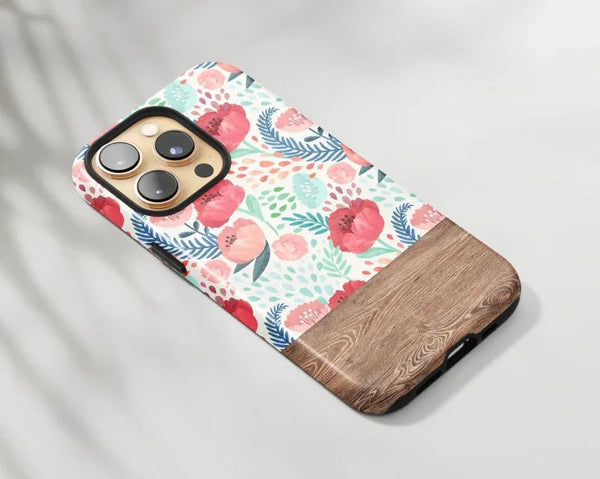 SUGARLOAF GRAPHICS | RED MINT FLOWER | MagSafe iPhoneケース (iPhone 16/16 pro/16 pro max/15)