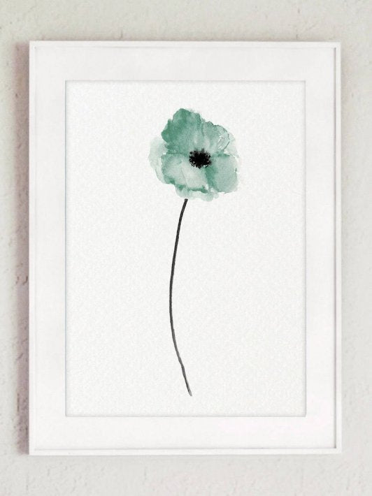 COLOR WATERCOLOR | Poppy Art Print #2 | A4 アートプリント/ポスター