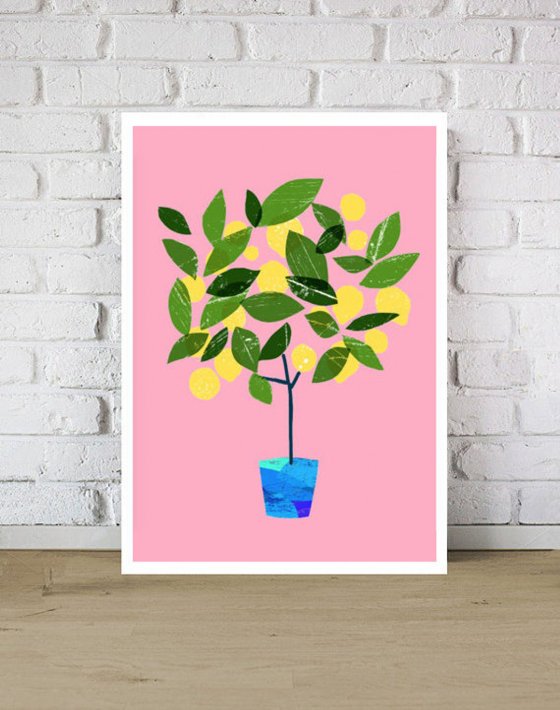 ANEK | Meyer Lemon Tree Citrus Poster | アートプリント/ポスター (50x70cm)【北欧 カフェ レストラン インテリア おしゃれ】