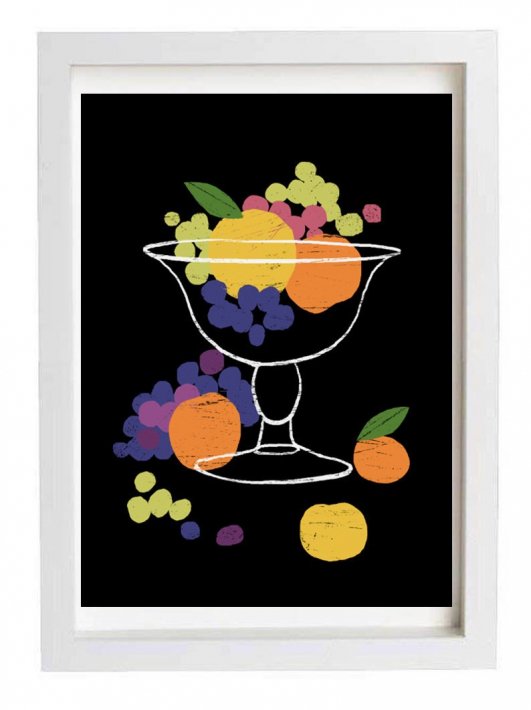 ANEK | Still Life - Grapes & Lemons and Oranges | アートプリント/ポスター (50x70cm)【北欧 インテリア おしゃれ】