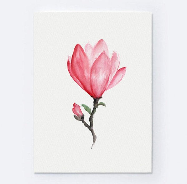 COLOR WATERCOLOR | Magnolia Art Print #1 | A4 アートプリント/ポスター