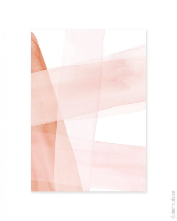 dear musketeer | BLUSH AND COPPER ABSTRACT PRINT | A3 アートプリント/ポスター 【北欧 リビング インテリア おしゃれ】