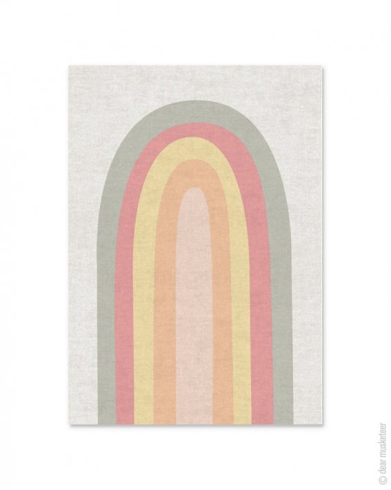 dear musketeer | BRIGHT PASTEL LINEN RAINBOW PRINT | A3 アートプリント/ポスター