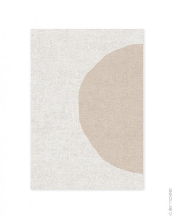 dear musketeer | BLUSH & BEIGE LINEN CIRCLES 1 PRINT | A3 アートプリント/ポスター