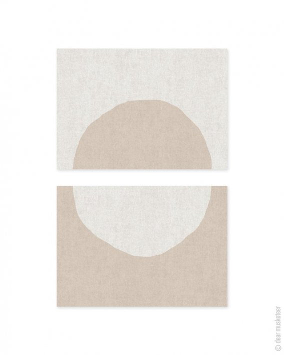 dear musketeer | BLUSH & BEIGE LINEN CIRCLES 1 PRINT | A3 アートプリント/ポスター