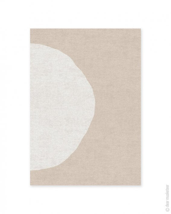 dear musketeer | BLUSH & BEIGE LINEN CIRCLES 2 PRINT | A3 アートプリント/ポスター 【北欧 リビング インテリア おしゃれ】