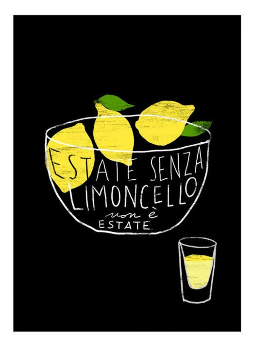 ANEK | LIMONCELLO Art Poster | アートプリント/ポスター (50x70cm)【北欧 カフェ レストラン レモン インテリア おしゃれ】