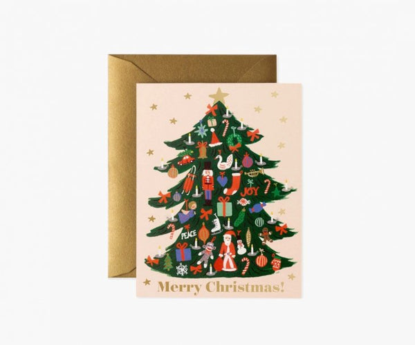 RIFLE PAPER CO. | TRIMMED TREE デコレーションツリー (GCX064) | クリスマス グリーティングカード