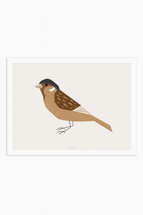 MICUSH | BIRD - SPARROW ART PRINT (AP066) | アートプリント/ポスター (30x40cm)