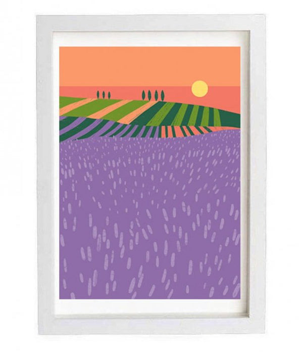 ANEK | Lavender Fields Poster | アートプリント/ポスター (50x70cm)【北欧 カフェ レストラン インテリア おしゃれ】