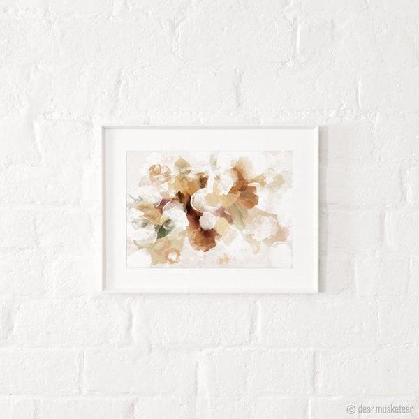 dear musketeer | BOUQUET ABSTRACT BEIGE PRINT | A3 アートプリント/ポスター【北欧 インテリア おしゃれ】