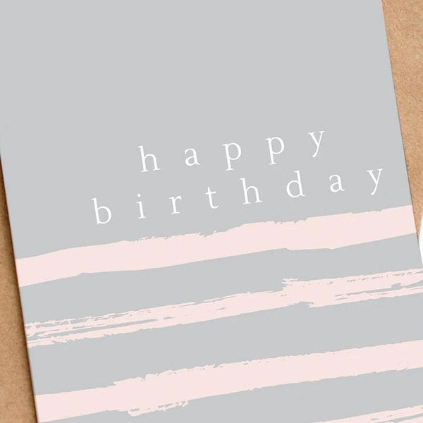 GREENWICH PAPER STUDIO | STRIPES HAPPY BIRTHDAY CARD (GPS-06) | グリーティングカード 誕生日