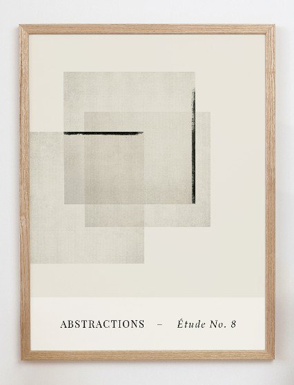 CARO CARO PRINTS | Neutral Scandinavian Art Print (GMTC-7501) | アートプリント/アートポスター (30x40cm) 北欧 アブストラクト