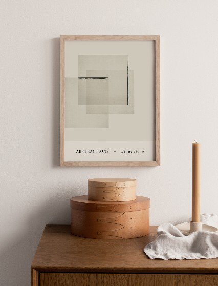 CARO CARO PRINTS | Neutral Scandinavian Art Print (GMTC-7501) | アートプリント/アートポスター (30x40cm) 北欧 アブストラクト