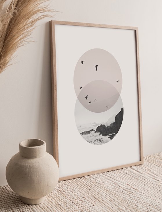 CARO CARO PRINTS | Scandinavian Circle Art Print (GMTC-0901) | アートプリント/アートポスター (30x40cm) 北欧 アブストラクト