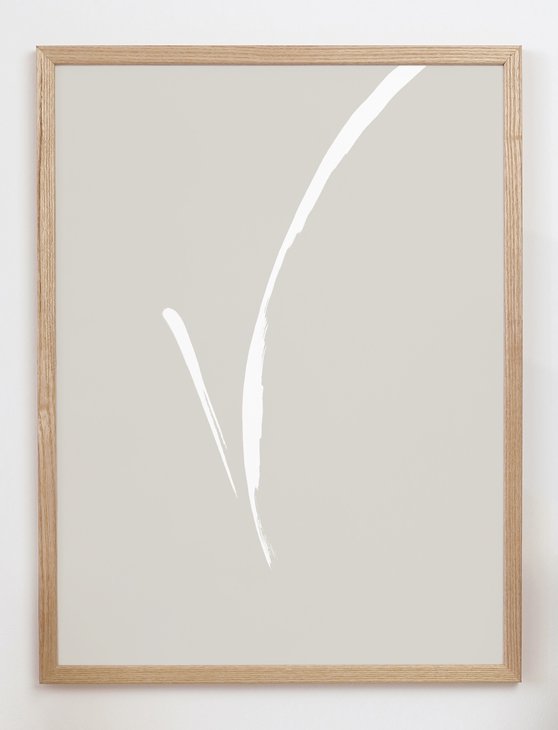 CARO CARO PRINTS | Neutral Brush Strokes Art Print (MODM-4201) | アートプリント/アートポスター (30x40cm) 北欧