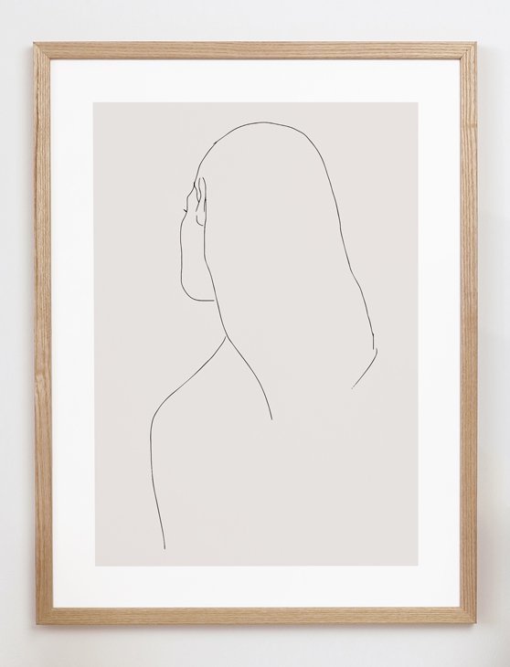 CARO CARO PRINTS | Woman Portrait Art Print (MODM-4301) | アートプリント/アートポスター (30x40cm) 北欧 アブストラクト