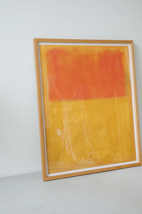 MARK ROTHKO (マーク・ロスコ) | Orange and Tan, 1954 (large) | アートプリント/ポスター フレーム付き 北欧 モダンアート 抽象画 木製 送料無料