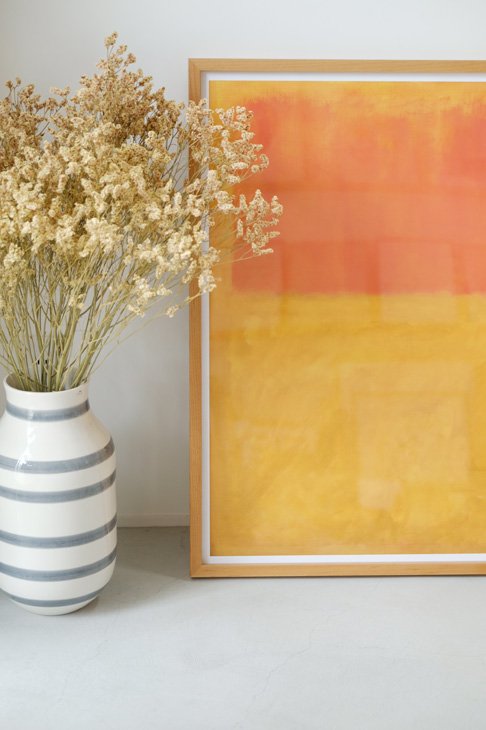 MARK ROTHKO (マーク・ロスコ) | Orange and Tan, 1954 (large) | アートプリント/ポスター フレーム付き 北欧 モダンアート 抽象画 木製 送料無料