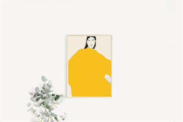 The Poster Club x Rosie McGuinness | Yellow Dress | 30x40cm アートプリント/アートポスター 北欧 デンマーク