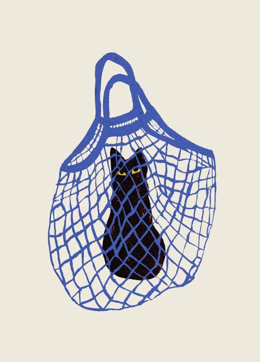 THE POSTER CLUB x  Chloe Purpero Johnson | The Cats In The Bag | アートプリント/アートポスター