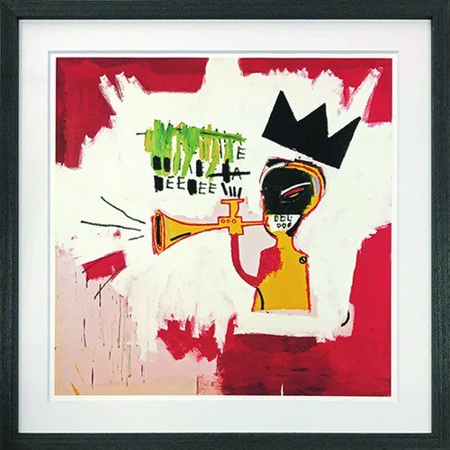 Jean-Michel Basquiat (ジャン-ミシェル・バスキア) | Trumpet, 1984 | アートプリント/アートポスター フレーム付き 名画 アメリカ