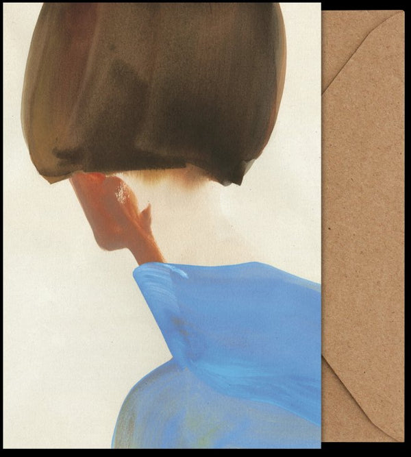 PAPER COLLECTIVE | THE BLUE CAPE (AMELIE HEGARDT) | A5 アートプリント/アートポスター グリーティングカード 封筒付き