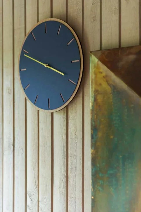 hemverk (ヘンベルク) | Wall Clock Linoleum φ280mm (smoky blue / nero) | 時計 掛け時計 北欧 デンマーク インテリア