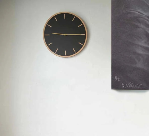 hemverk (ヘンベルク) | Wall Clock Linoleum φ280mm (smoky blue / nero) | 時計 掛け時計 北欧 デンマーク インテリア