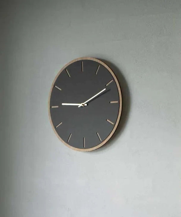 hemverk (ヘンベルク) | Wall Clock Linoleum φ280mm (smoky blue / nero) | 時計 掛け時計 北欧 デンマーク インテリア