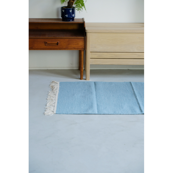 ASPEGREN Denmark (アスペグレンデンマーク) | Melange ラグ (flint blue / light grey / ocean)  70x130cm | 北欧 シンプル おしゃれ