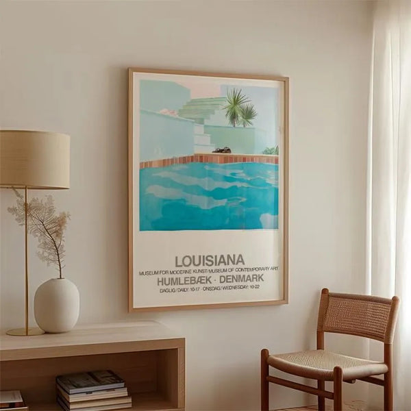 LOUISIANA | DAVID HOCKNEY - POOL AND STEPS (1971) | A1 アートプリント/ポスター 北欧 デンマーク ルイジアナ美術館