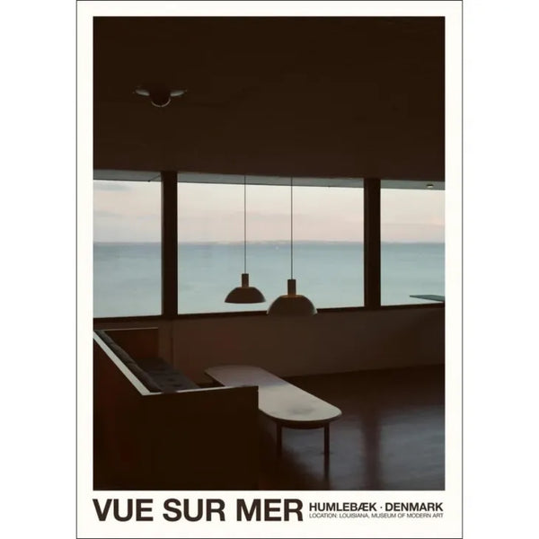 Florent Bodart | Louisiana VUE SUR MER | 50x70cm アートポスター 北欧 デンマーク 500x700mm ルイジアナ美術館