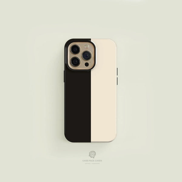 CASE-FACE | Bicoloured Black & Cream MagSafe iPhoneケース (iPhone 16/16 pro/16 pro max/15) アイフォン