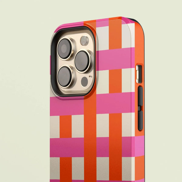 CASE-FACE | Woven Orange & Pink MagSafe iPhoneケース (iPhone 16/16 pro/16 pro max/15) アイフォン