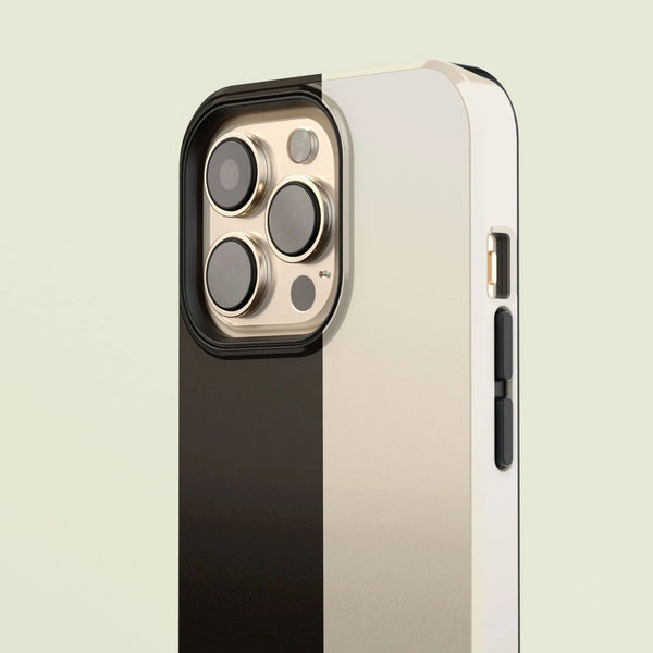 CASE-FACE | Bicoloured Black & Cream MagSafe iPhoneケース (iPhone 16/16 pro/16 pro max/15) アイフォン