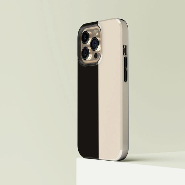 CASE-FACE | Bicoloured Black & Cream MagSafe iPhoneケース (iPhone 16/16 pro/16 pro max/15) アイフォン